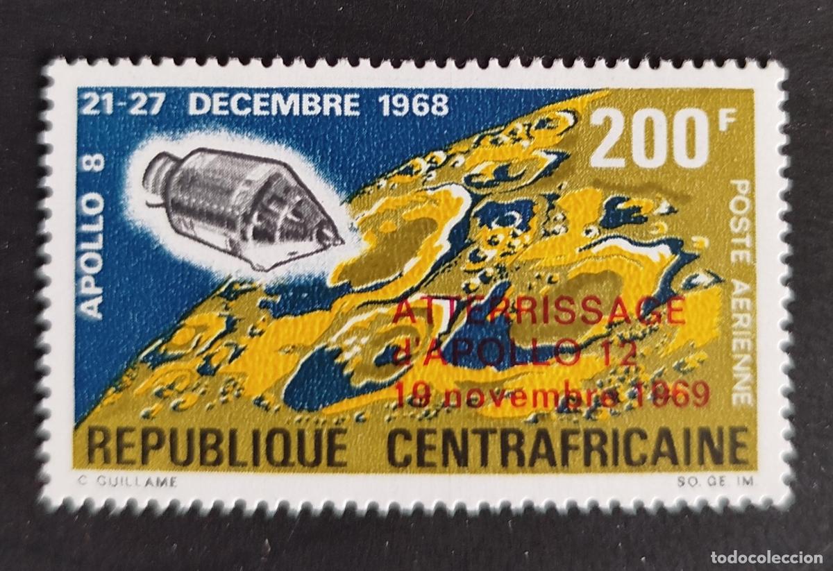 Sellos: Centro&aacute;frica 1969 Mi. 215 sobrecargado Apollo 12 espacio Luna a&eacute;reo