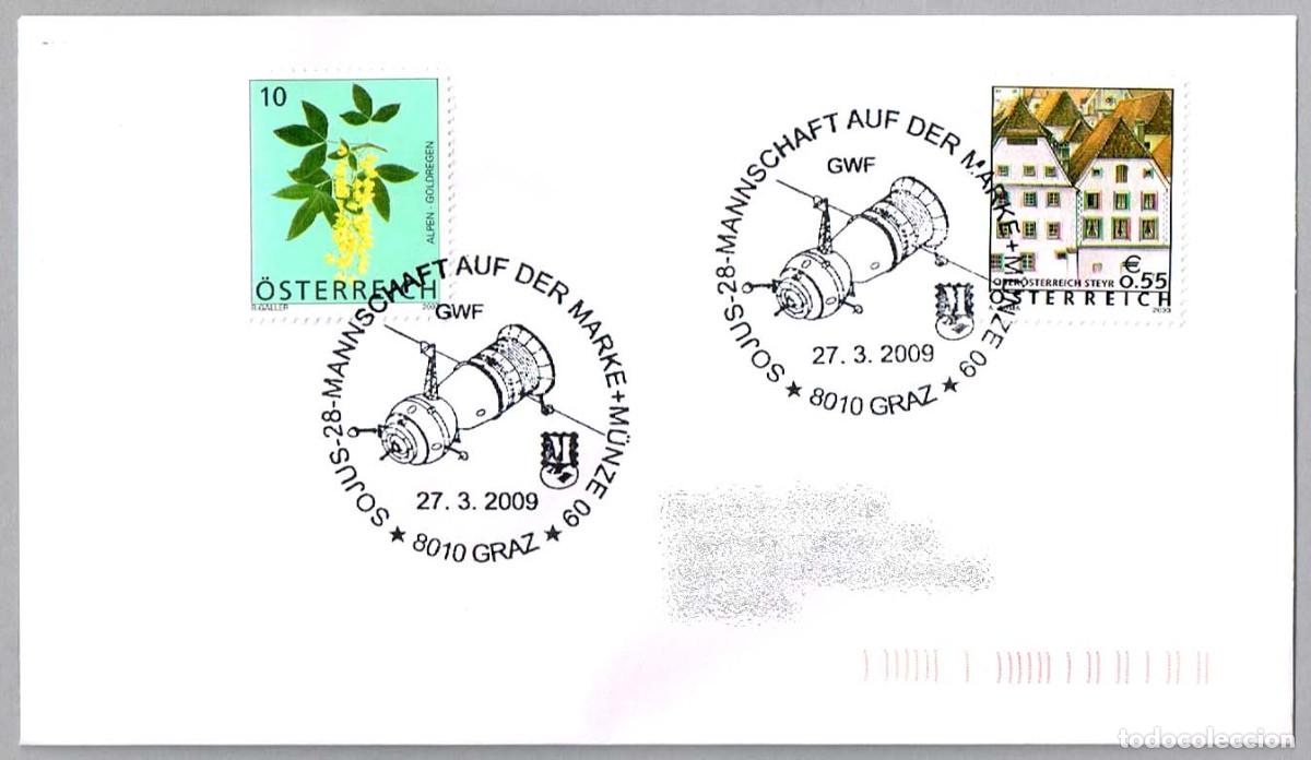 Sellos: Matasellos ASTROFILATELIA - MISION SOYUZ 28. Graz, Austria, 2009