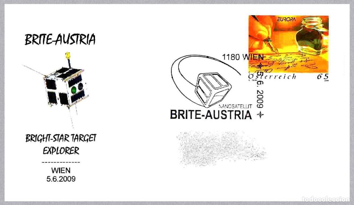 Sellos: Matasellos ASTROFILATELIA - NANOSATELITE BRITE-AUSTRIA. Wien, Austria, 2009