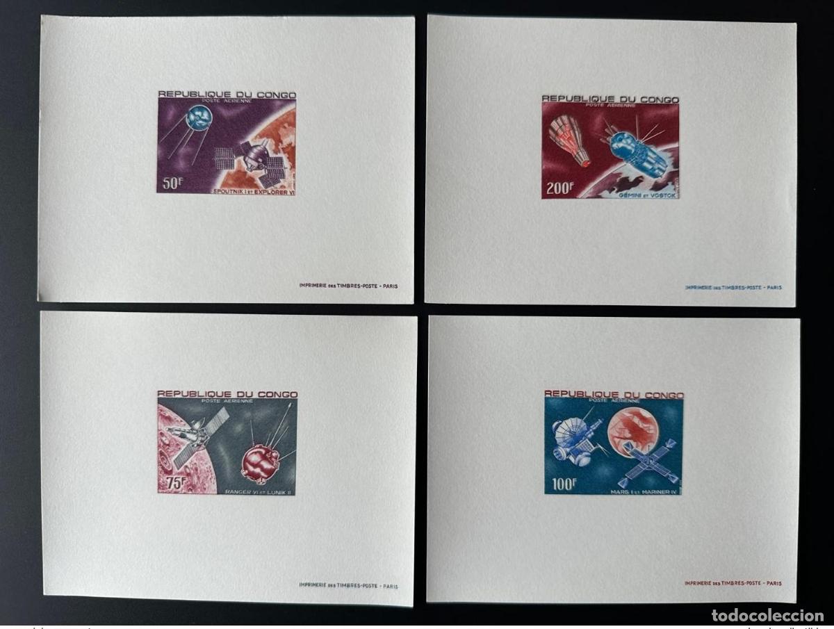 Sellos: Congo 1967 Mi. 134 - 137 Espacio de lujo para eventos Sputnik Explorer Lunik Vostok