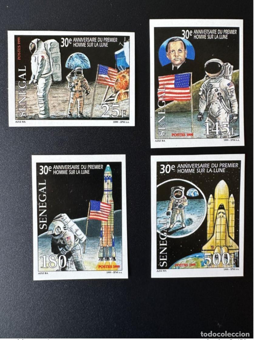 Sellos: Senegal 1999 ND Mi. 1803 - 1806 Primer Hombre Luna Mundo Apolo 11 Espacio