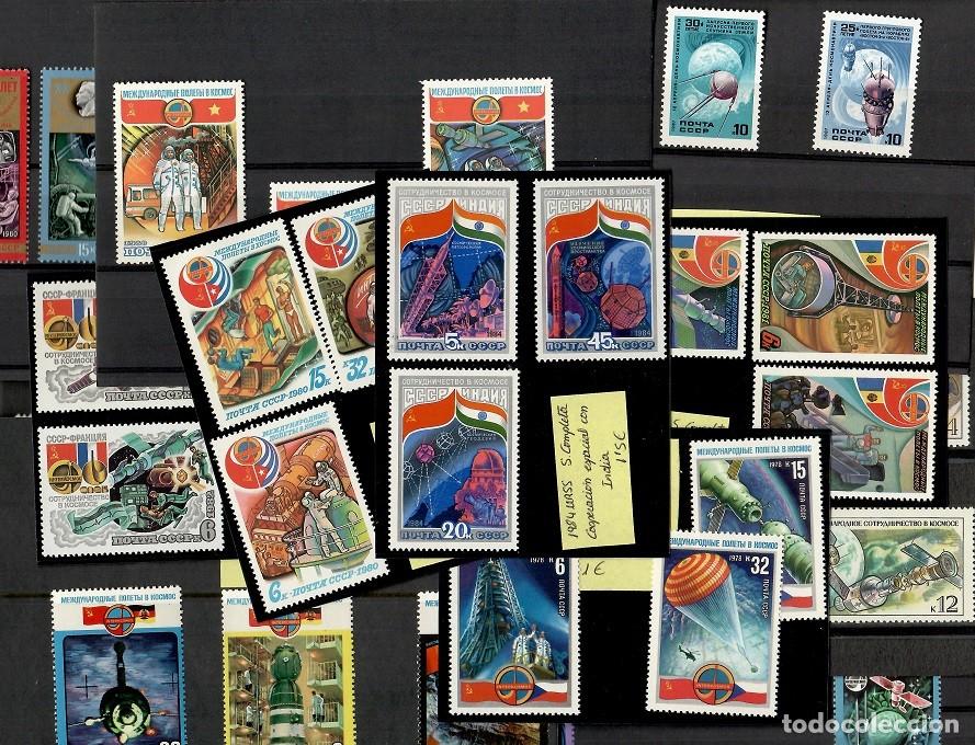 Stamps: Lote 14 Series Completas Sellos URSS (CCCP) - Cooperaci&oacute;n Espacial Internacional - Tem&aacute;tica Espacio
