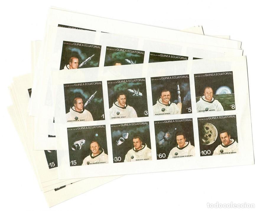 Stamps: 13 HB Sin dentar Guinea Ecuatorial 1978 - Astronautas estadounidenses / Muy comercial, ideal reventa