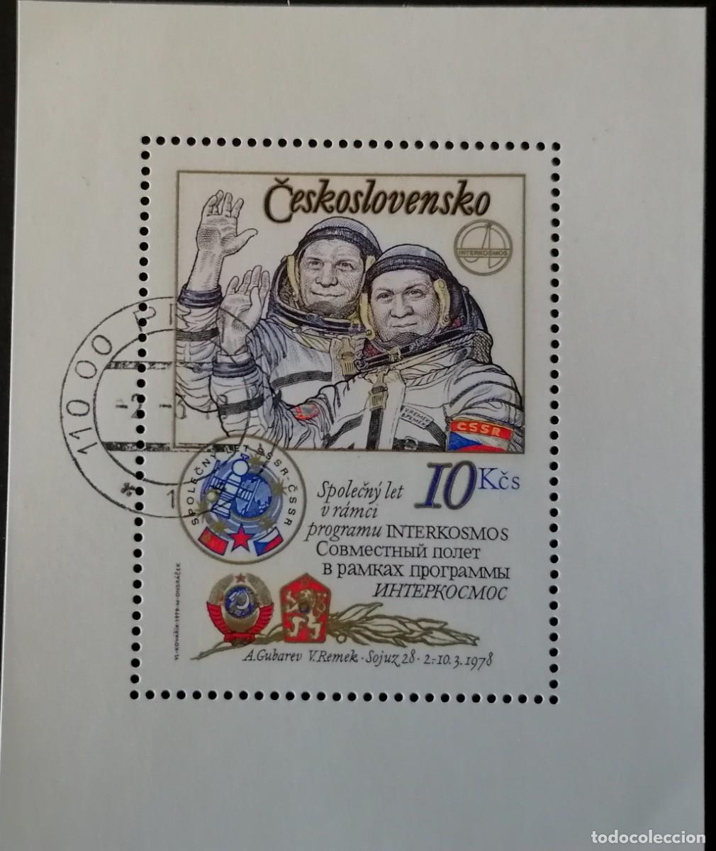 Sellos: CHECOSLOVAQUIA 1979 - HB VUELO RUSIA / CHECOSLOVAQUIA .