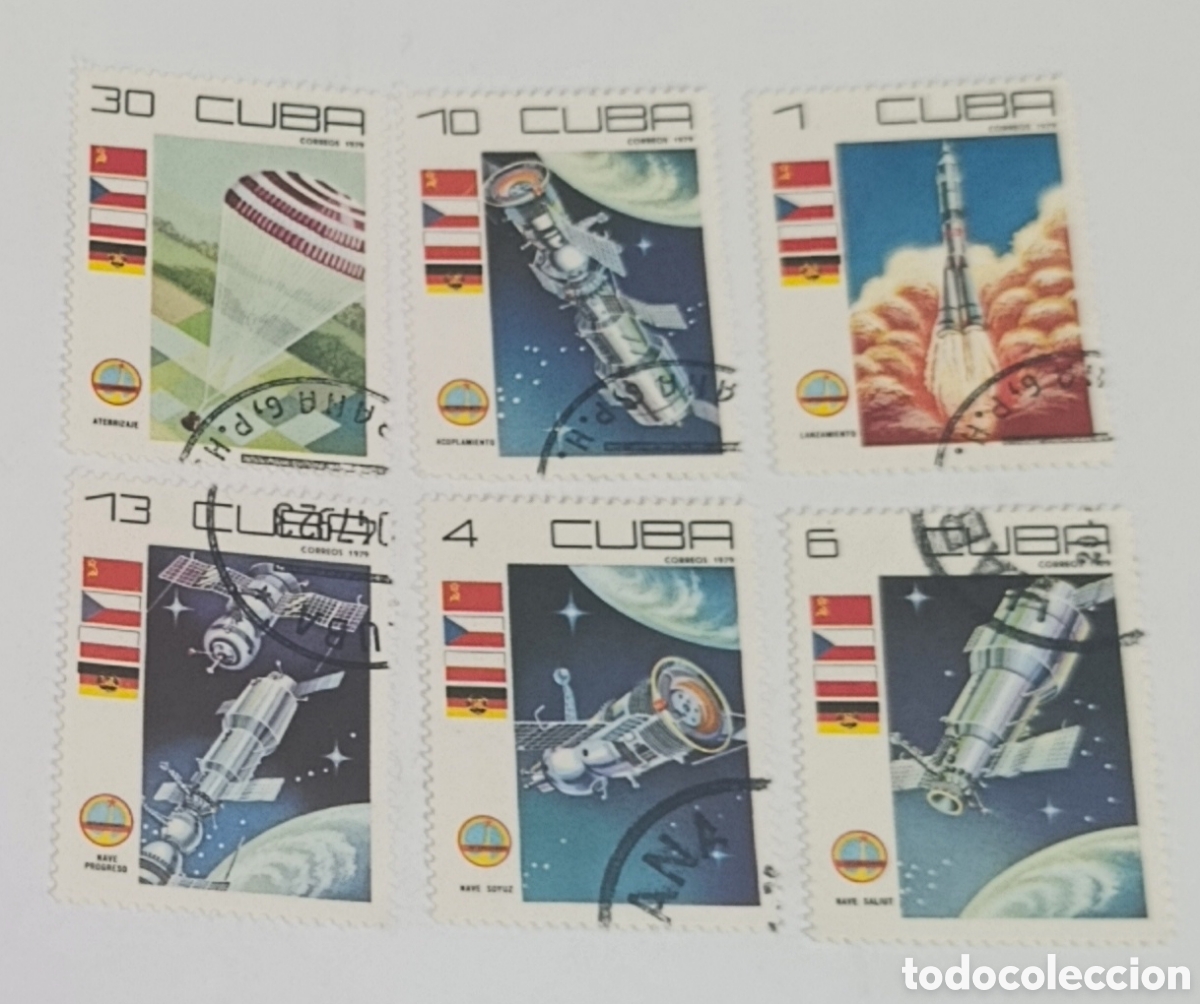 Stamps: CUBA sello 2110/15 conquista espacio 1979
