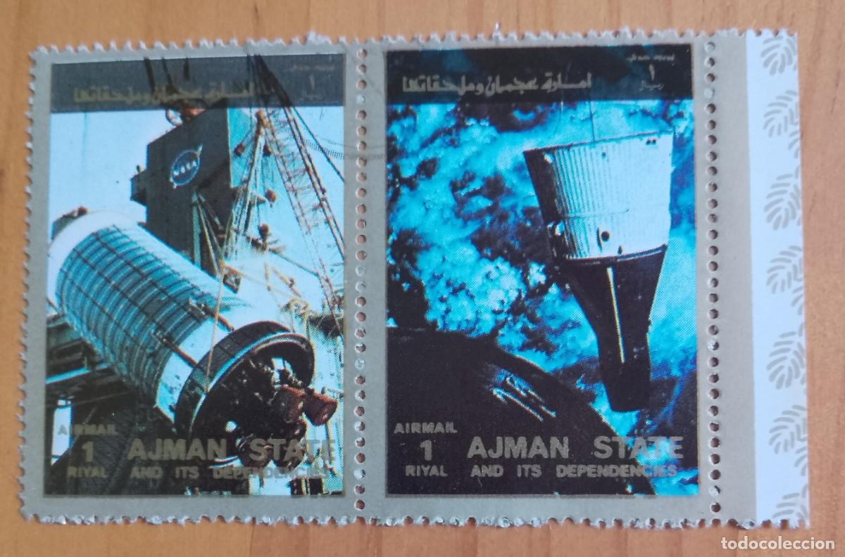 Selos: AJMAN STATE - V/F 1 RIYAL - VER DESCRIPCI&Oacute;N