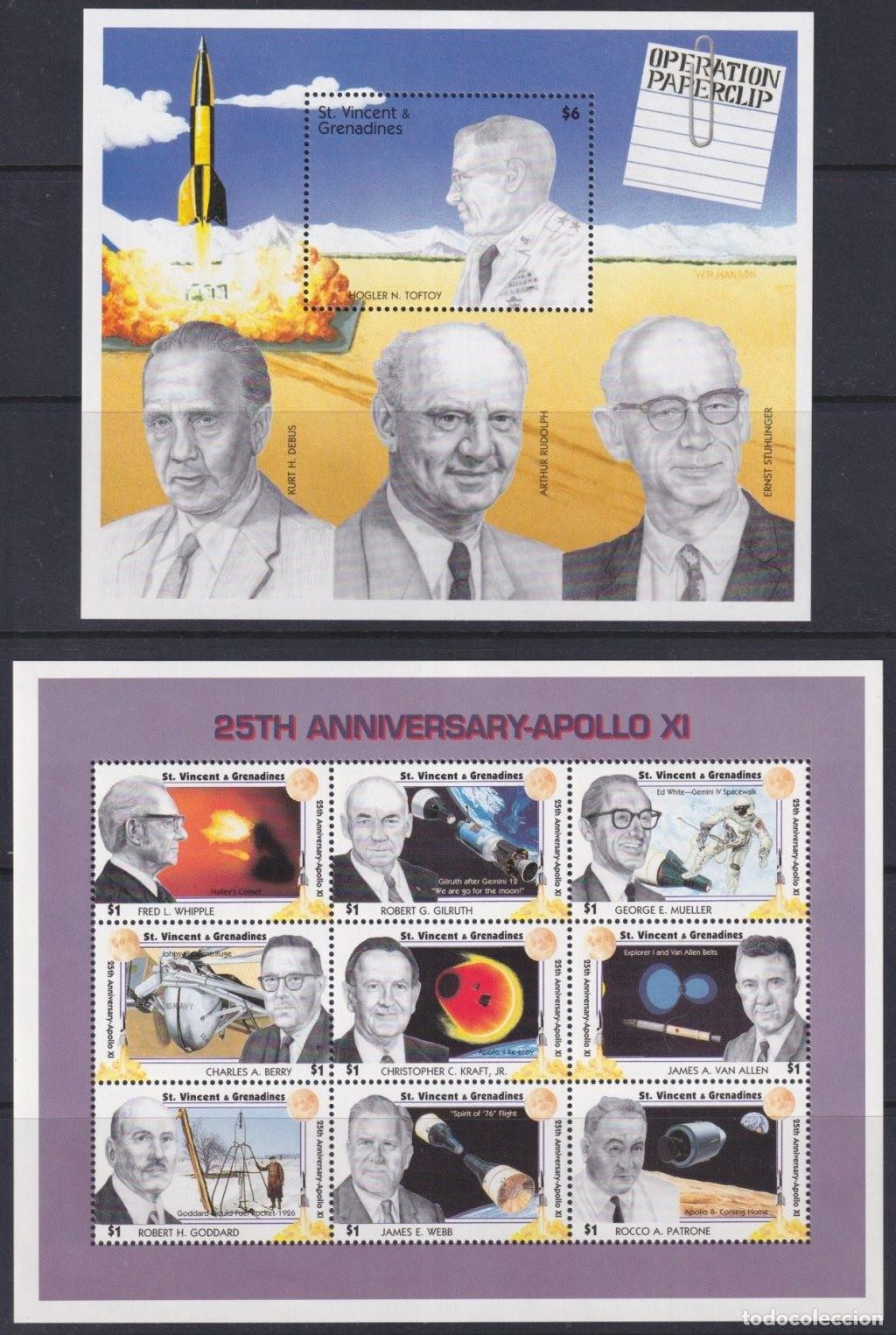 Timbres: F-EX62518 ST VINCENT & GRENADINES MNH 1994 SPACE COSMOS 25th APOLLO XI MANNED MOON LANDING.