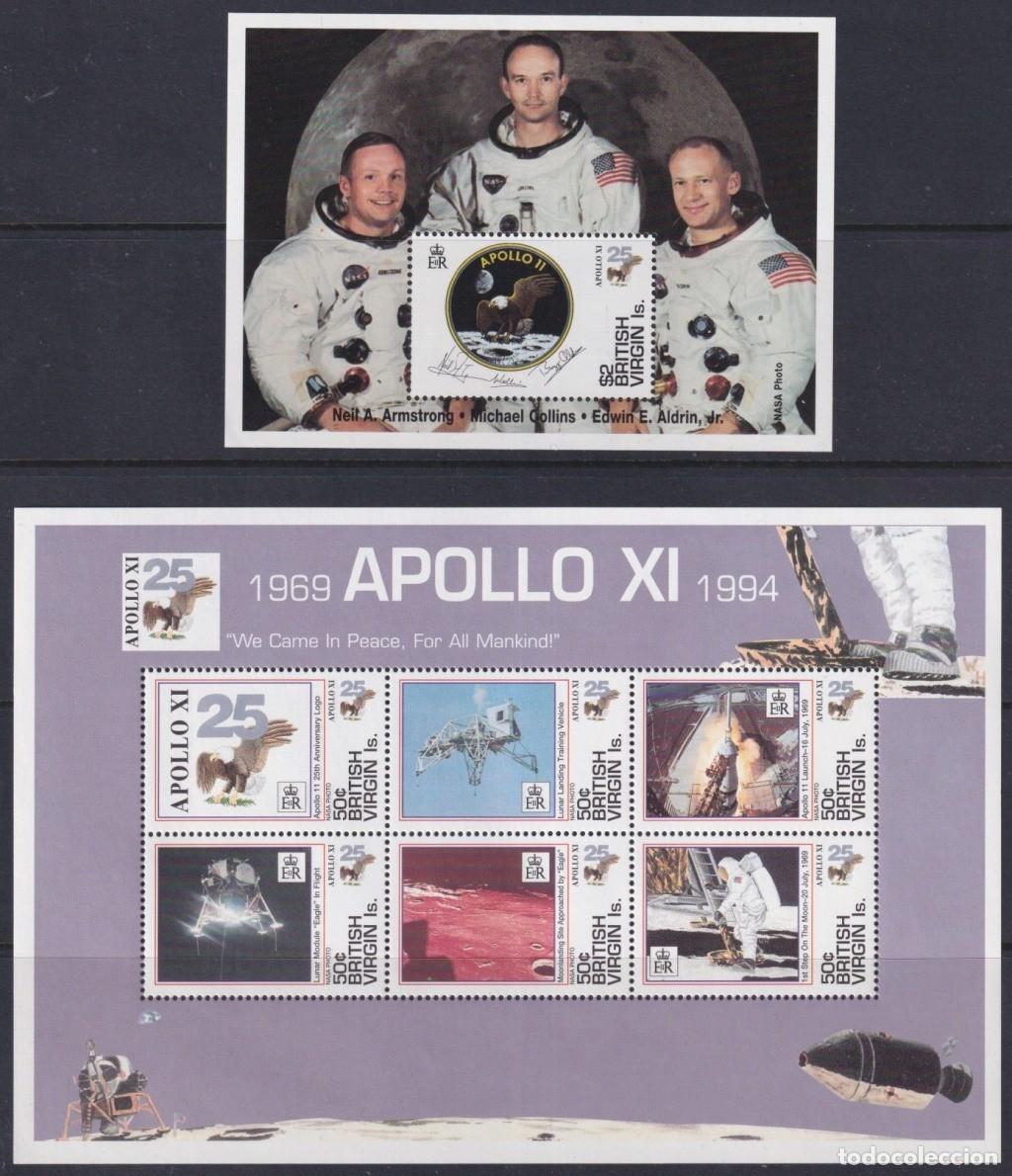 Timbres: F-EX62514 BRITISH VIRGIN MNH 1994 SPACE COSMOS 25th APOLLO XI MANNED MOON LANDING.