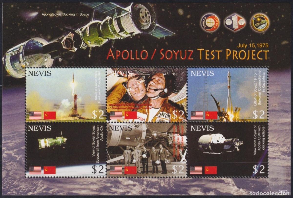 Timbres: F-EX62665 NEVIS MNH 2007 APOLLO SOYUZ SPACE EXPLORATION COSMOS SATELLITE.