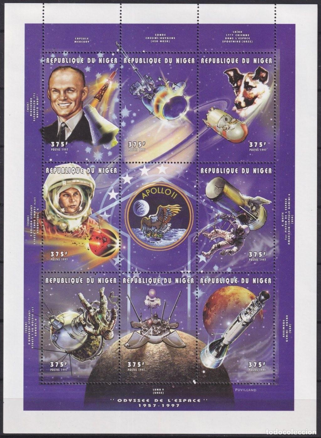 Stamps: F-EX62730 NIGER MNH 1997 HISTORY SPACE FLIGHT COSMOS EXPLORATION ROCKET SATELLITE.