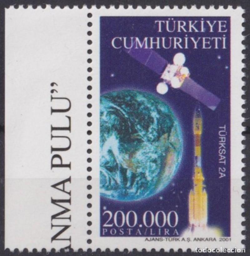Timbres: F-EX63141 TURKEY MNH 2001 SPACE EXPLORATION TURKSAT PROGRAM INSAT SATELLITE.