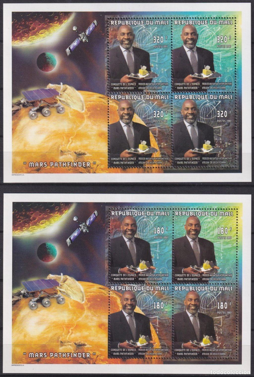 Timbres: F-EX62613 MALI MNH 1997 SPACE COSMOS PLANET MARS PATHFINDER SATELLITE ROCKET.