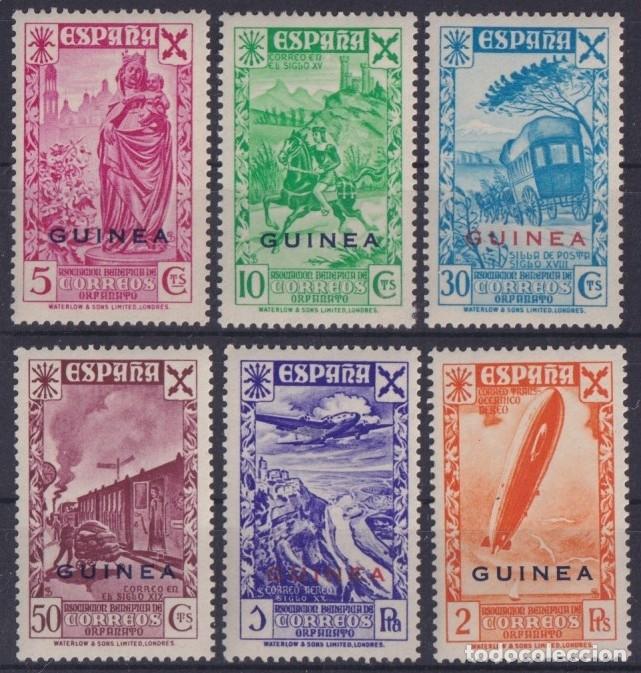 Briefmarken: F-EX62075 SPANISH GUINEA MNH 1943 BENEFICENCIA RAILROAD AVION AIRPLANE ZEPPELIN CHARITY.