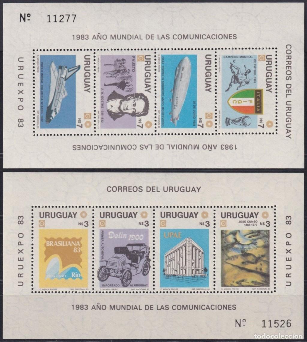 Briefmarken: F-EX61920 URUGUAY MNH 1983 PERF COMMUNICATION YEAR CARS AUTO ZEPPELIN.