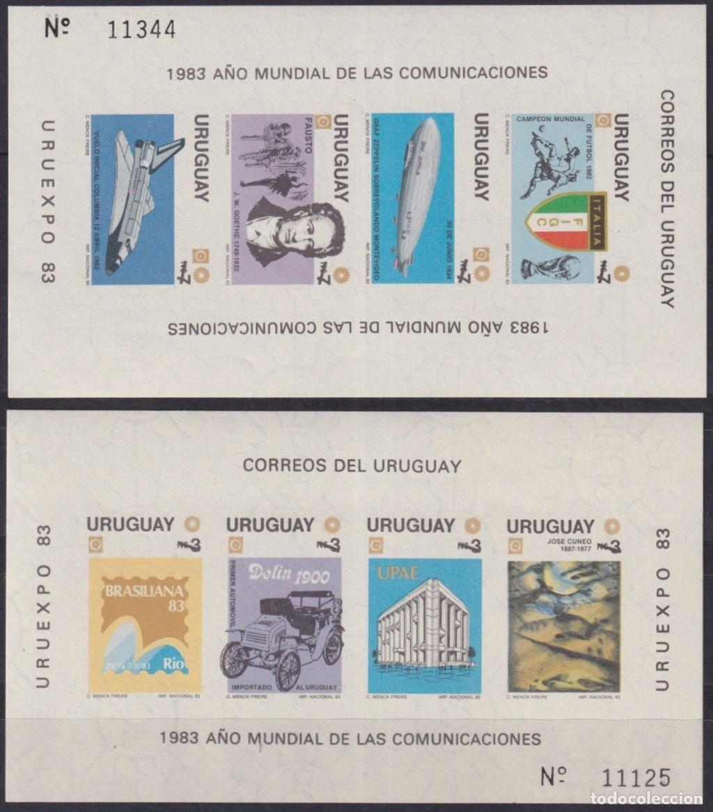 Briefmarken: F-EX61921 URUGUAY MNH 1983 IMPERF COMMUNICATION YEAR CARS AUTO ZEPPELIN.