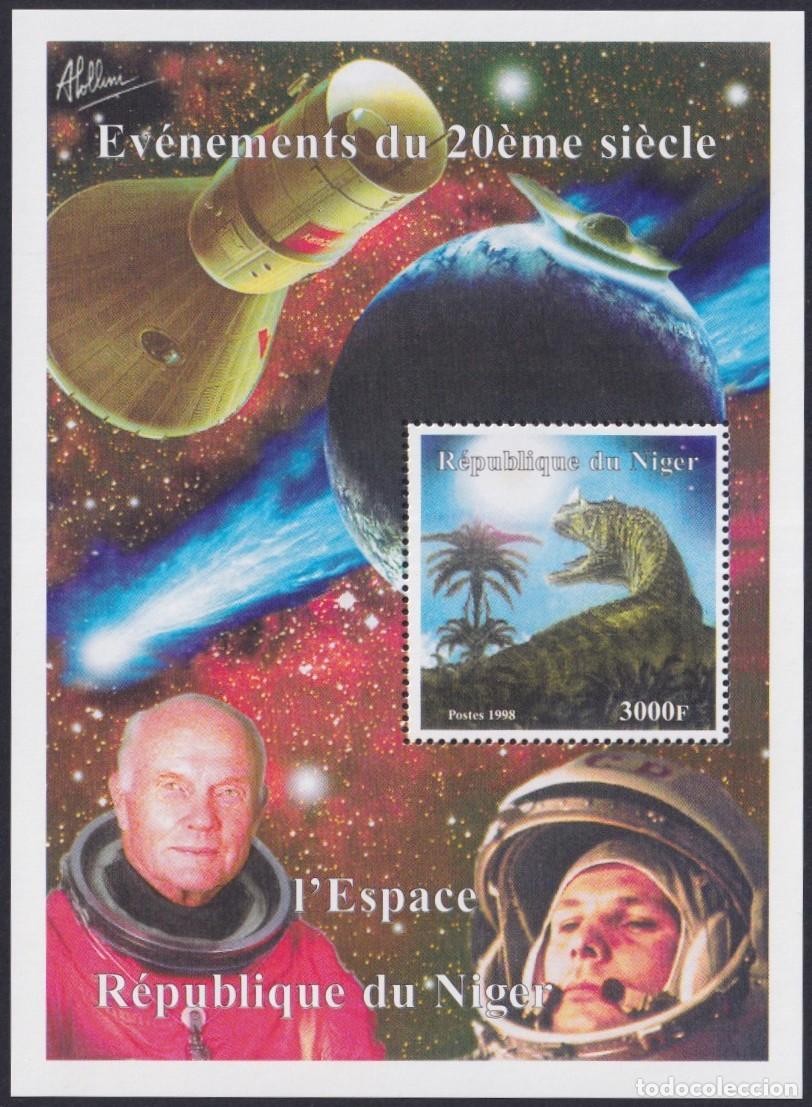 Briefmarken: F-EX62490 NIGER MNH 1998 COSMOS SPACE EXPLORATION GLENN GAGARIN DINOSAUR.