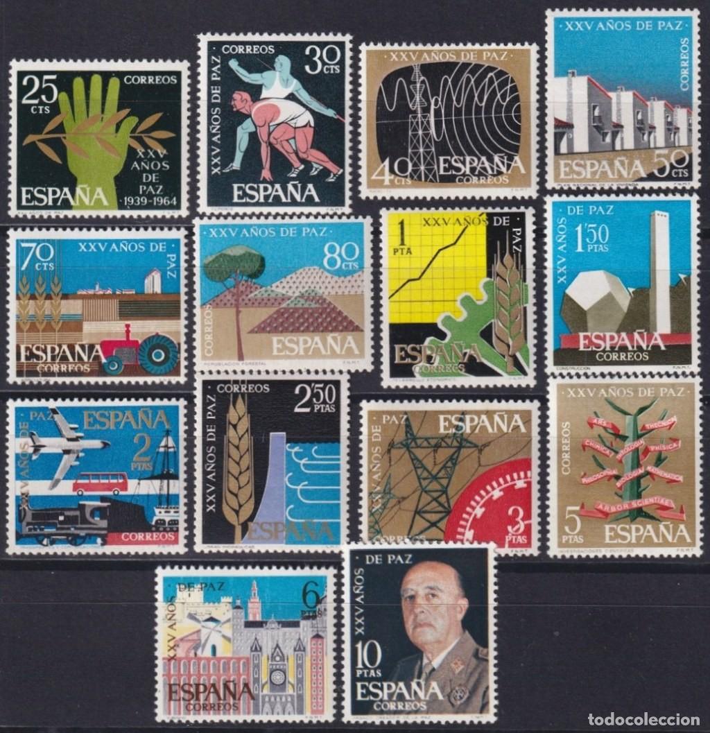 Briefmarken: F-EX62771 ESPA&Ntilde;A SPAIN MNH 1957 XXV YEAR OF PEACE RAILROAD HAND INDUSTRY AVION.
