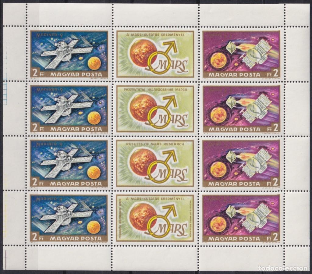 Briefmarken: F-EX64352 HUNGARY MNH 1972 MARS PLANET EXPLORATION SPACE SATELLITE SHEET.