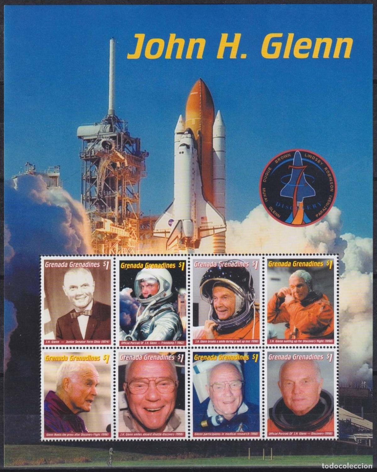 Stamps: F-EX62275 GRENADA & GRENADINES MNH 1999 JOHN GLENN SPACE EXPLORATION COSMOS.