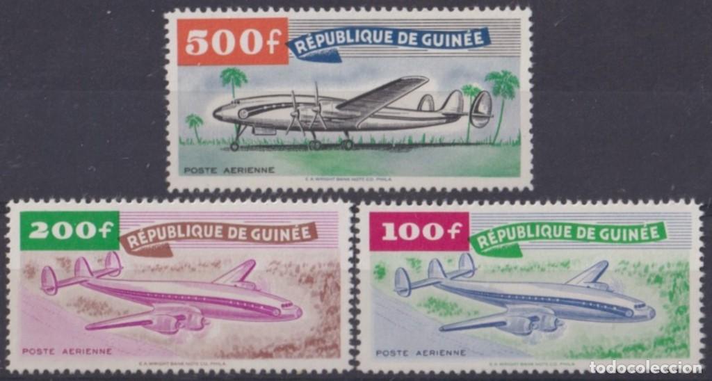 Briefmarken: F-EX56254 FRENCH GUINEA MNH-MH 1959 AIRPLANE COMPLETE SET.