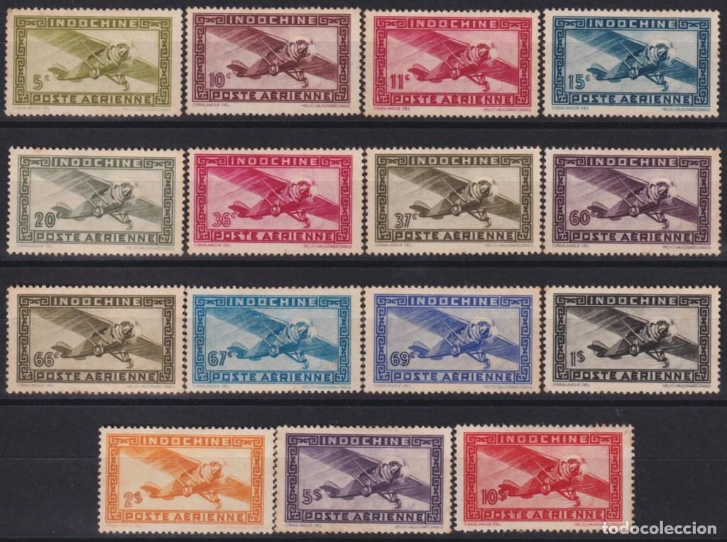 Briefmarken: F-EX55893 FRENCH INDOCHINE NO GUM 1942-44 AIRPLANE AVION AIRMAIL.
