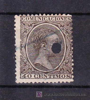 Sellos: espa&ntilde;a  223t taladrado usada - Foto 1