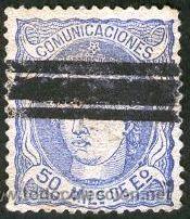 Sellos: Edifil n.&ordm; 107s barrado - Foto 1