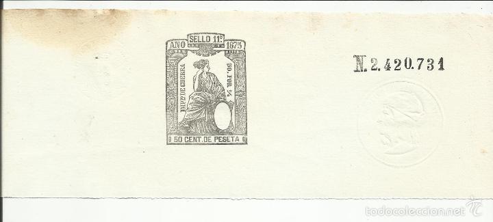 Sellos: cabecera documento notarial 1875 impuesto de guerra - Foto 1