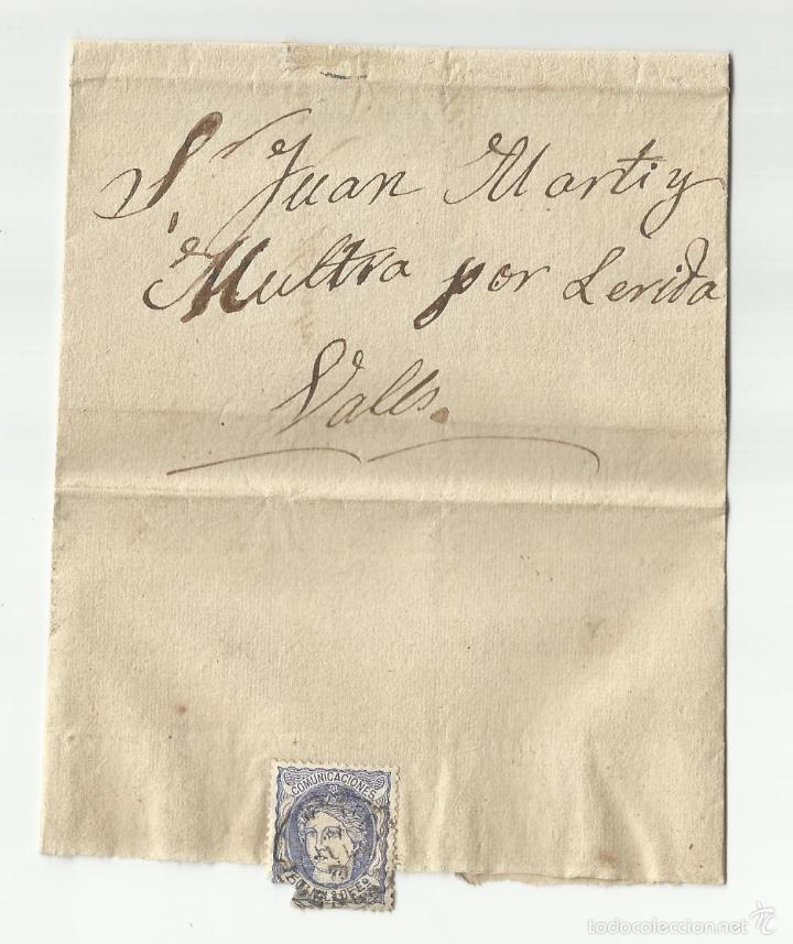 Sellos: CIRCULADA 1870 A VALLS TARRAGONA - Foto 1