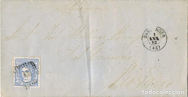 Sellos: 0484. Envuelta SANTANDER 1870. Alegoria - Foto 1