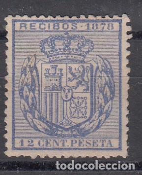 Timbres: FISCAL. 1878. RECIBOS DOCE CENT. PESETA. NUEVO SIN GOMA.
