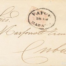 Sellos: CUBA. SOBRE 25. 1872. 12 CTS LILA. LA HABANA A SANTIAGO. MATASELLO VAPOR / DE L
