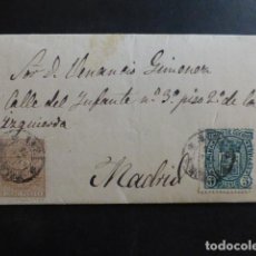 Sellos: CARTA CIRCULADA DE PALENCIA A MADRID 1875. Lote 351304929