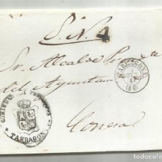 Timbres: FRONTAL CIRCULADA 1861 DE GOBIERNO PROVINCIA TARRAGONA A ALCALDE DE CONESA. Lote 358788955