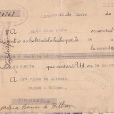 Selos: ST(5)- FISCALES GIRO LEGAZPIA 1932. TIMBRE 0.30 CTS DIPUTACION GUIPUZCOA. Lote 362655525