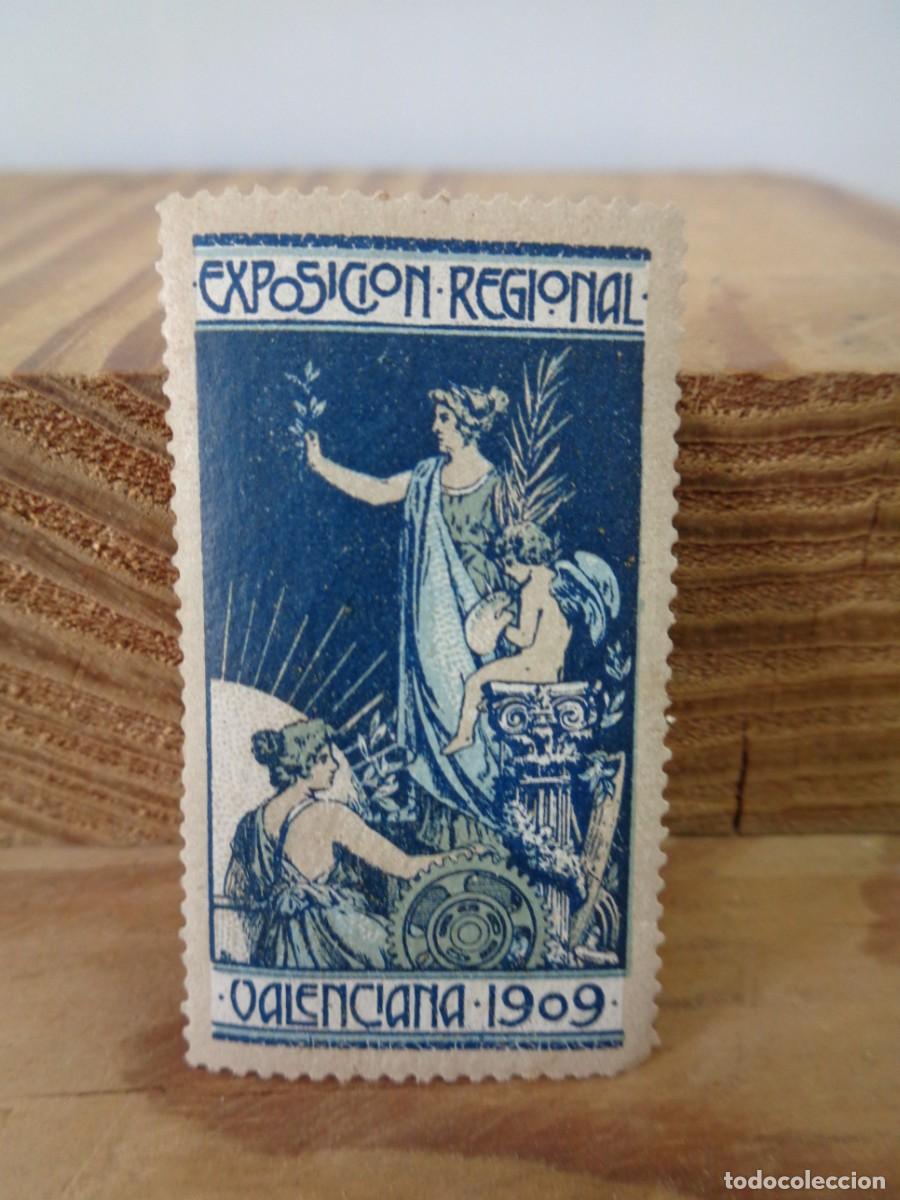 Timbres: &iexcl;&iexcl; FILATELIA : SELLO EXPOSICION REGIONAL VALENCIANA. A&ntilde;o.-1909. BIEN CENTRADO. !!