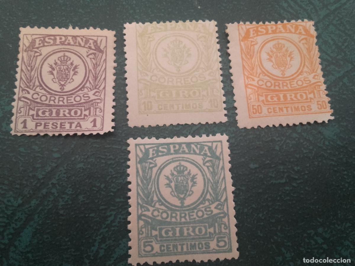 Timbres: lot de 4 timbres Giro (Timbre pour mandat) Espagne 1915 , neufs