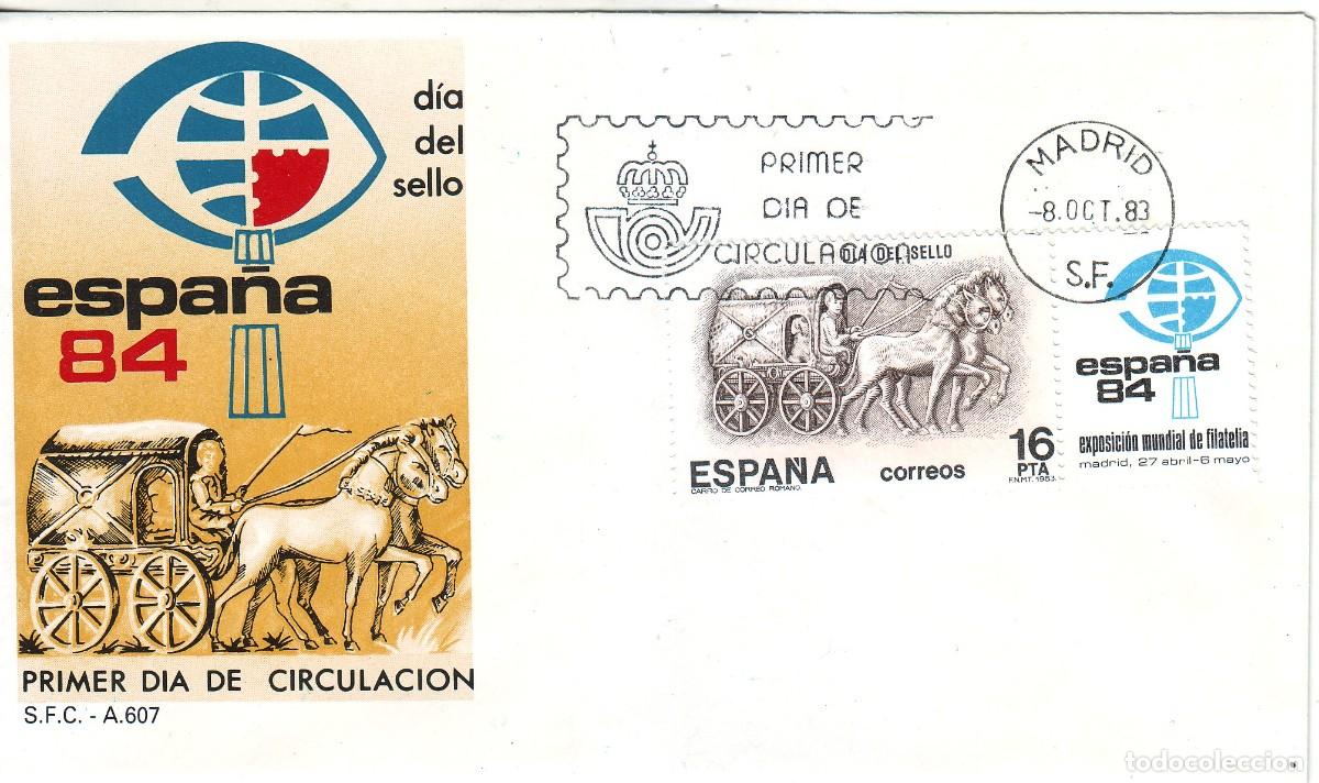 Sellos: SOBRES PRIMER D&Iacute;A ESPA&Ntilde;A 84 - Foto 2