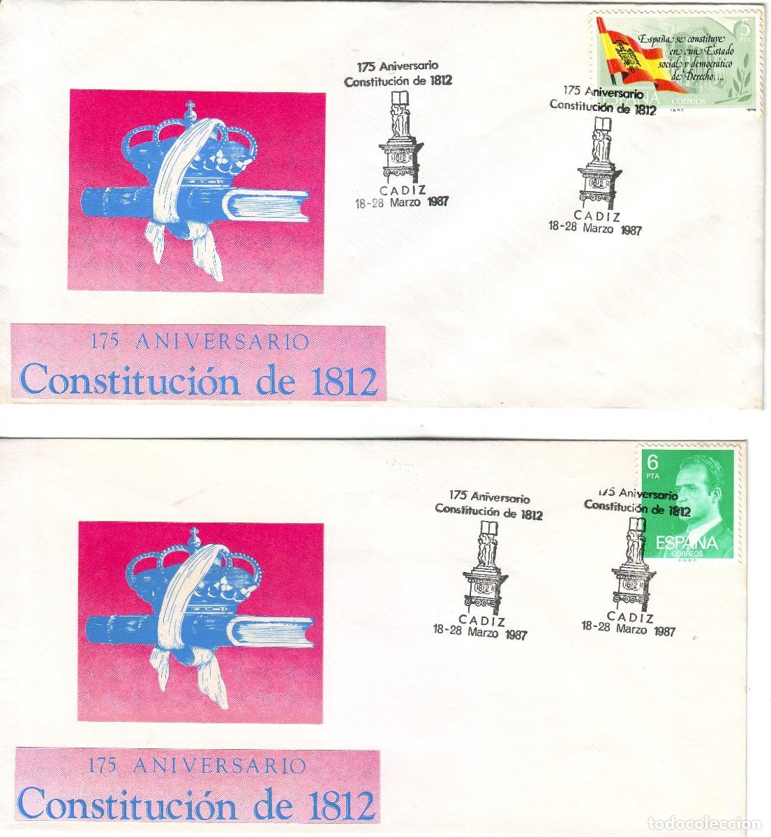 Sellos: SOBRE ANIVERSARIO DE LA CONSTITUCI&Oacute;N DE 1812 - Foto 1
