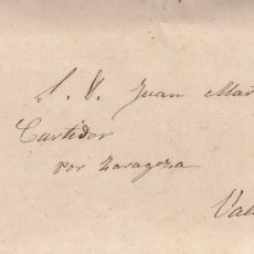 Sellos: CARTA COMPLETA DE MIGUEL BIOSCA EN CALAHORRA (LOGROÑO) 1866 DESTINO VALLS