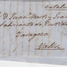 Sellos: CARTA COMPLETA DE LUCAS MONTES EN TARAZONA (ZARAGOZA) - 1863