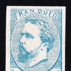 Francobolli: ESPAÑA, CORREO CARLISTA, 1873 EDIFIL Nº 156A (*), 1 R. AZUL PALIDO, [SIN TILDE SOBRE LA «Ñ»]