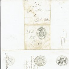 Sellos: FA8010. HISTORIA POSTAL. 1852, CARTA DEL SERVICIO NACIONAL CIRCULADA DE AGUASAL A FUENTE OLMEDO