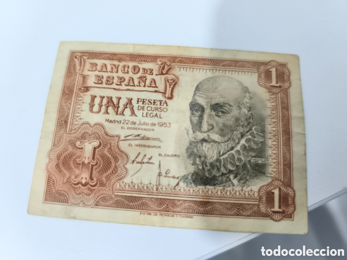 Sellos: billete de 1 peseta sin utilizar - Foto 1