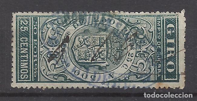 Sellos: Giro 25 CTS USADO 1876 - Foto 1