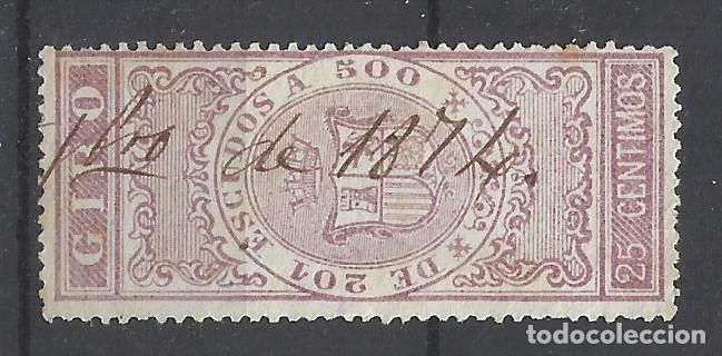 Sellos: Giro 25 CENTIMOS USADO 1874 - Foto 1