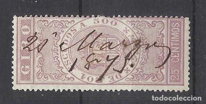 Sellos: Giro 25 CENTIMOS USADO 1875 - Foto 1