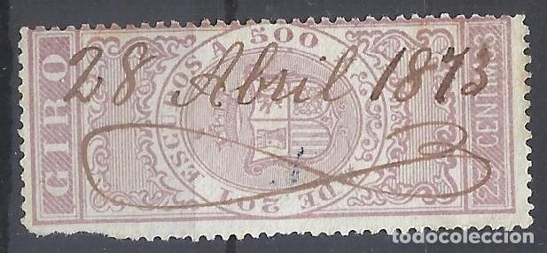 Sellos: Giro 25 CENTIMOS USADO 1873 - Foto 1