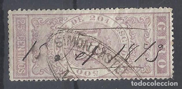 Sellos: Giro 25 CENTIMOS USADO 1873 - Foto 1