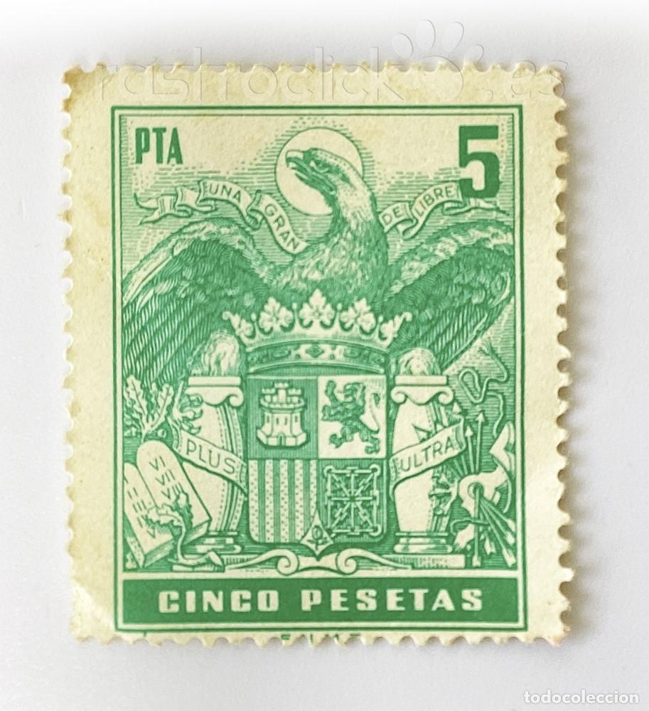 Sellos: Sello Timbre m&oacute;vil de 5 pesetas